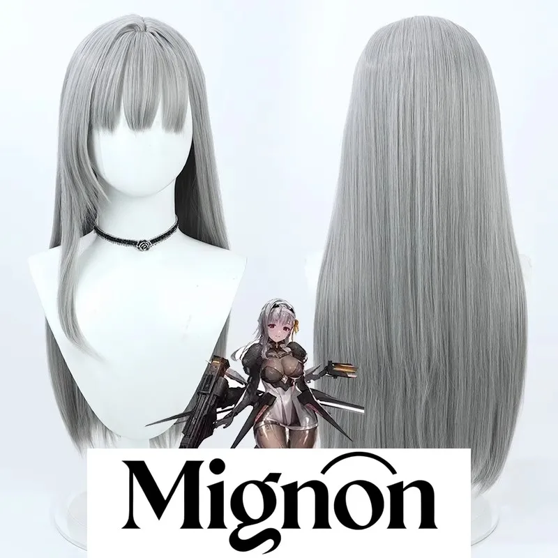 

Goddess of Victory: NIKKE Marian, парик для косплея, серая имитация кожи головы, длинные волосы