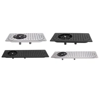 Lavadora de tazas integrada, enjuague de limpieza de vidrio de acero inoxidable, lavadora de tazas de alta presión con drenaje, manguera de bandeja de goteo para Bar y cafetería