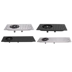 Built-in Cup Washer Stainless Steel Glass Cleaning Rinser High Pressure Cup Washer With Drain Drip Tray Hose For Bar Coffee Shop