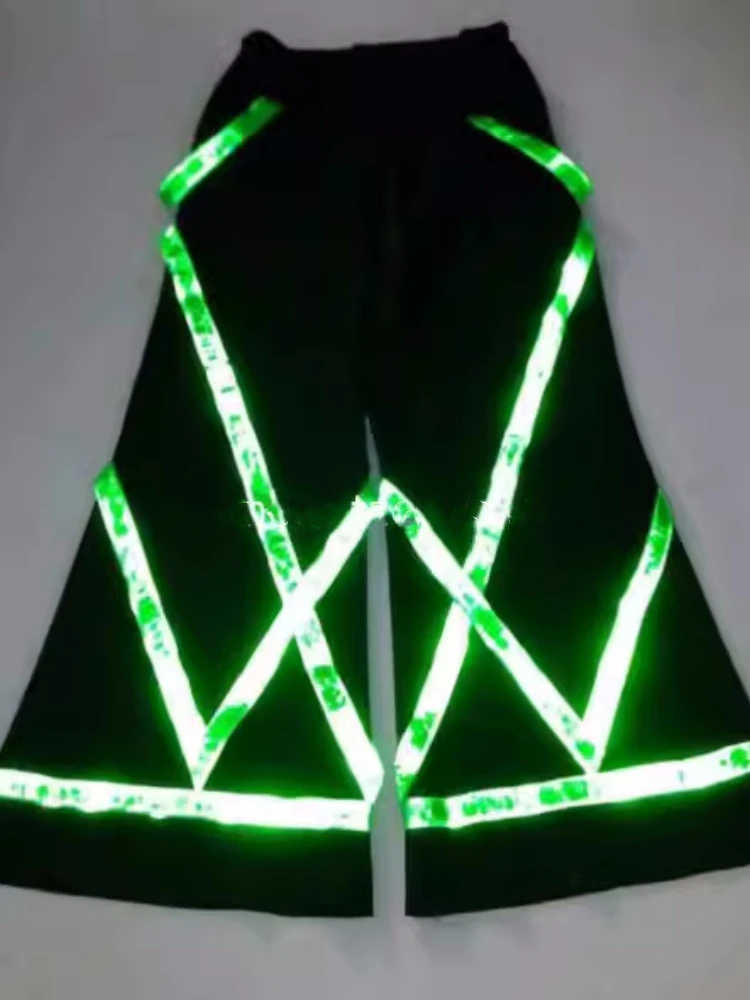 

Ghost Dance Pants Reflective Shuffle Dancing Pants Luminous Pants Women Men Fashion Dancing Trousers Cool Street Costume 2025