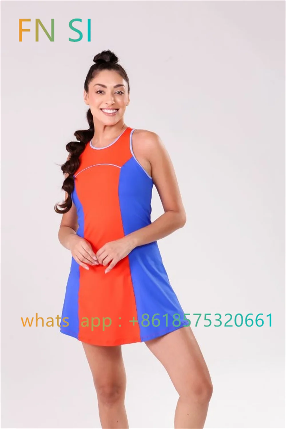 Fn si tênis de praia vestido de golfe moda conjunto com shorts para mulher casual badminton tênis vestidos de fitness ao ar livre