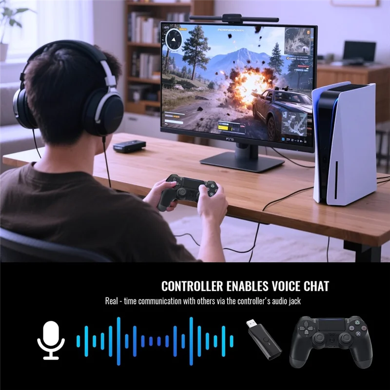 Nieuws Controller Adapter Converter voor PS5 en PC, voor PS5/PS4//Switch Controllers Compatibel, Ondersteunt alle PS5 Games