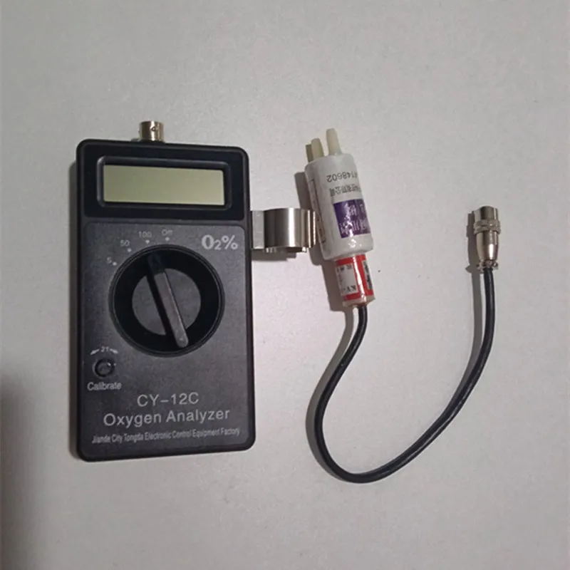 Medidor de concentración de oxígeno medidor de contenido de oxígeno Monitor Digital de oxígeno O2 analizador Detector CY-12C 0-5% 0-50% 0-100%
