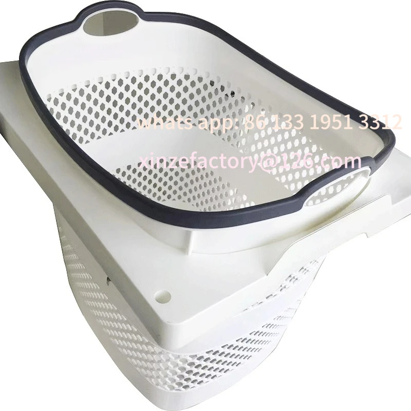 Customizable Washing Machine Cabinet Built-in Laundry Basket Family Bathroom Storage Basket