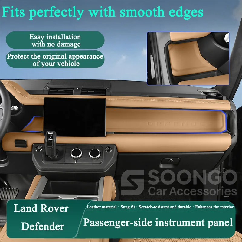 For Land Rover Defender 90 110 130 2020-2026 Car Dashboard Passenger Side Letter Strips Panel Interior Decorative Accessories