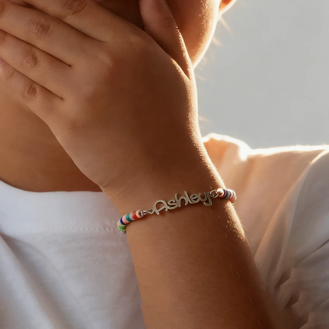 

Customized Name Bracelet for Kids Women Stainless Steel Personalized Colorful Chain Bracelet Kid Couples Birthday Jewelry Gift