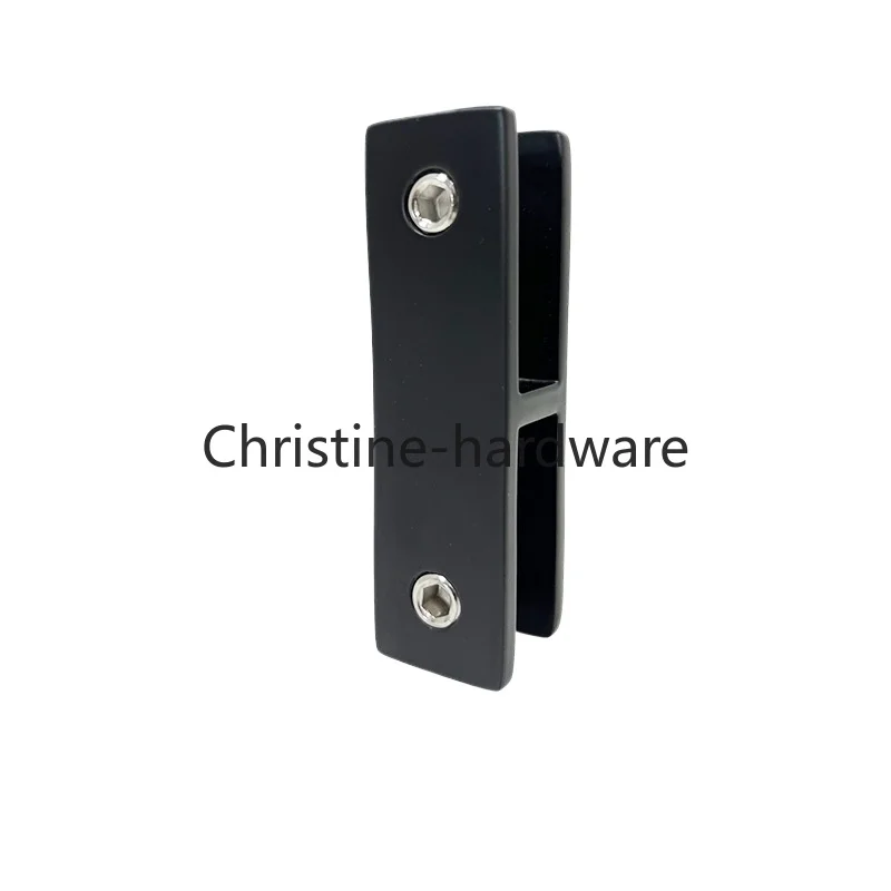 Marine Grade Railing Wall Pair Glass Clamp Black Stainless Steel Glass Bracket, Satin Finish Railing Glass Clamp Bracket for Fen