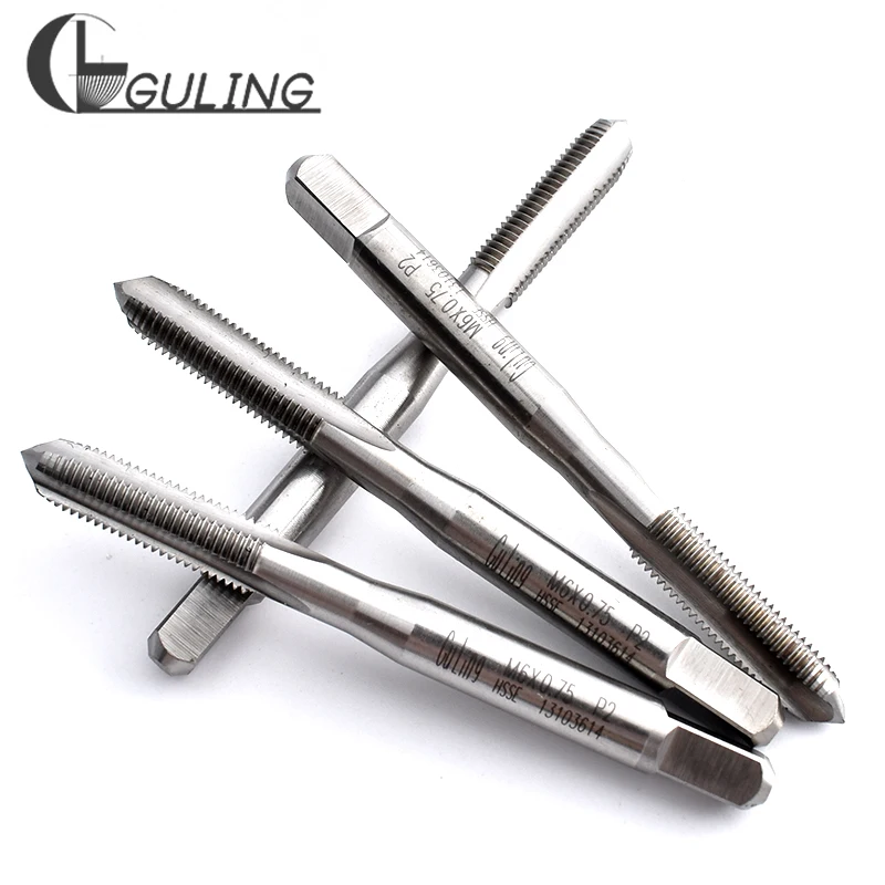 GULING HSSE-M35 متري اليد الحنفية M6X0.2 المسمار مستقيم الأخدود غرامة صنبور لولبي (غير قياسي الطلب لا يدعم المرتجعات)