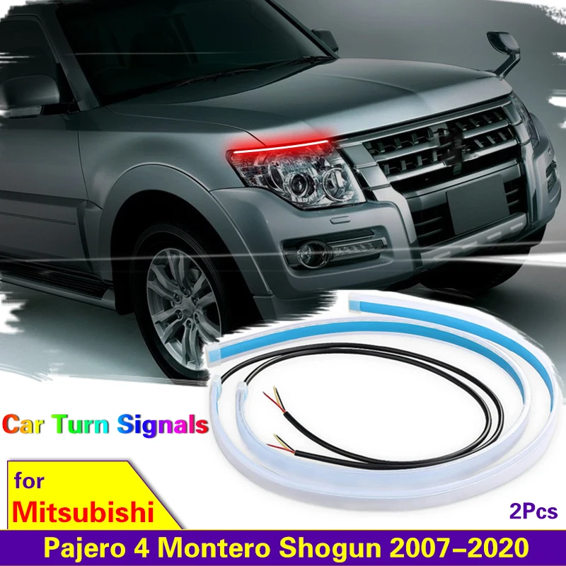 

2PCS 60cm Sequential LED Strip Indicator Turn Signal DRL Daytime Running Lights For Mitsubishi Pajero 4 Montero Shogun 2007-2020