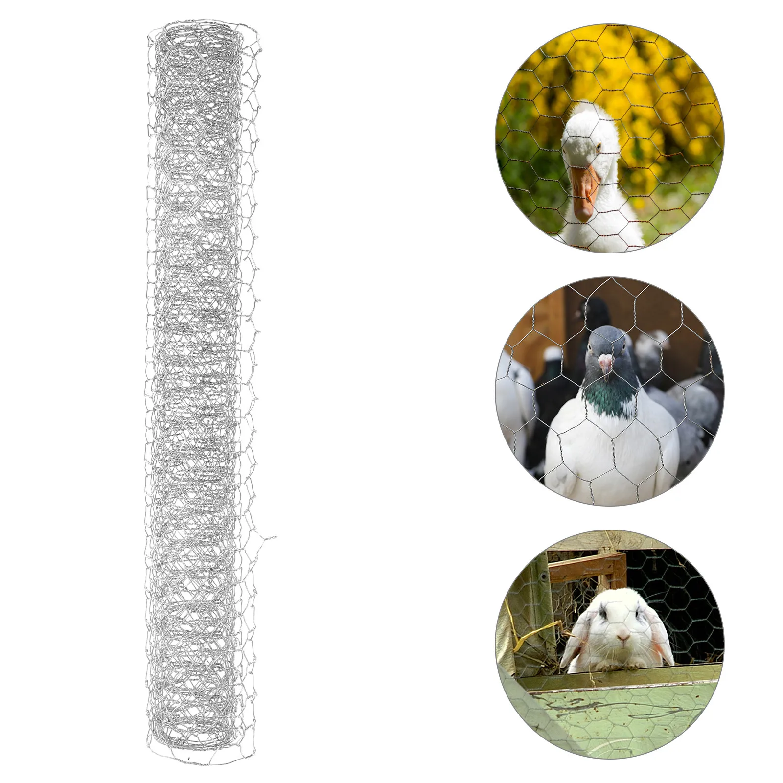 

Chicken Wire Net Hexagonal Wire Mesh Galvanized Iron Poultry Fence for Duck Goose Rabbit Goat Breeding Garden Raised Beds Craft