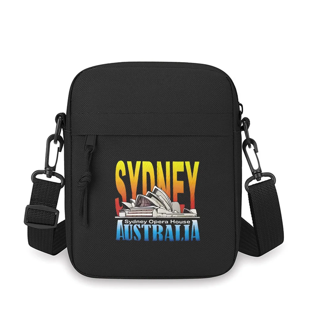 

Sydney Opera House illustration design Australia Men Crossbody Bag Single Shoulder Women Cartoon Anime Film Printing Design Unis