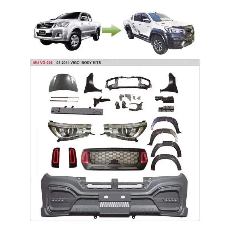 LuckinAuto body kit For Toyota 2005 2006 2007 2008 2009 2010 2011 2012 2013 2014 Hilux Vigo Body Kits Upgrade parts