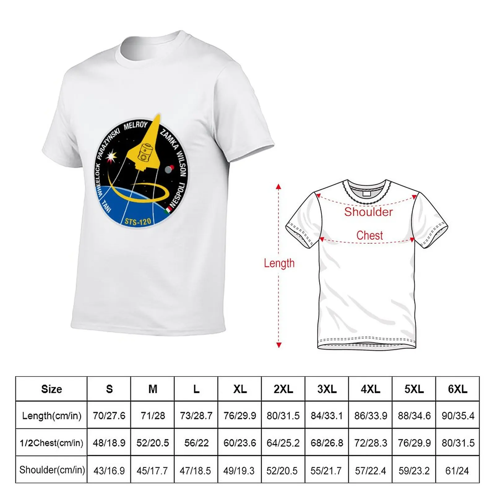 STS-120 Mission Patch T-Shirt for a boy funnys anime clothes mens vintage t shirts