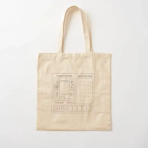 

Adventure Game Inventory Cotton Canvas Bag Reusable Shoulder Bag Travel Printed Fashion Foldable Tote Fabric Designer Women