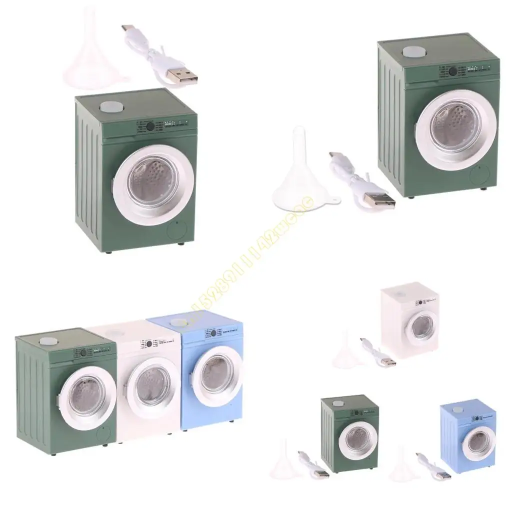 

Miniature Dollhouses Washing Machine 1 12 Scale Realistic Spin and Wash Appliance Portable for Dollhouses Laundry Room DXAD