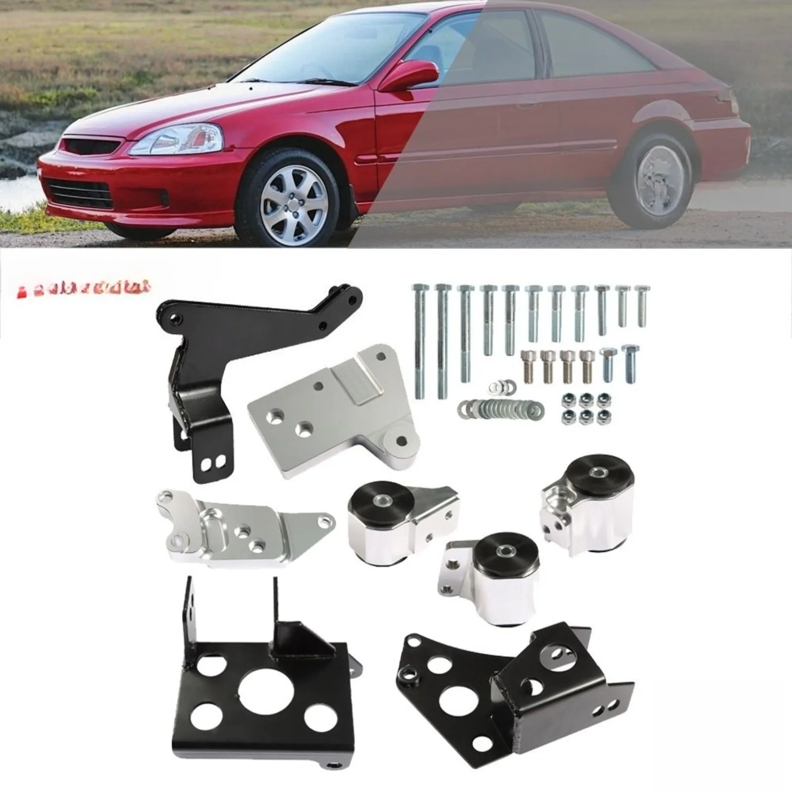 Engine Mount Bracket K-Swap EK 96 97 98 99 00 for Honda Civic K20 K24 K-Series