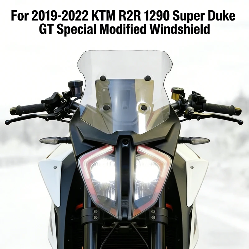 For 2019-2022 KTM R2R 1290 Super Duke GT Special Modified Windshield Heightening Chest Guard Deflector Windshield Accessories