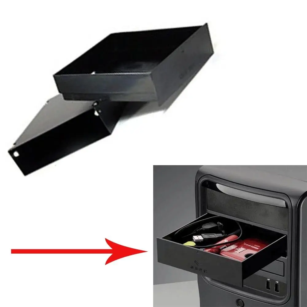 Computer 5.25 '' Drive Bay Storage Drawer Box Tray For DVD/CD  Disc