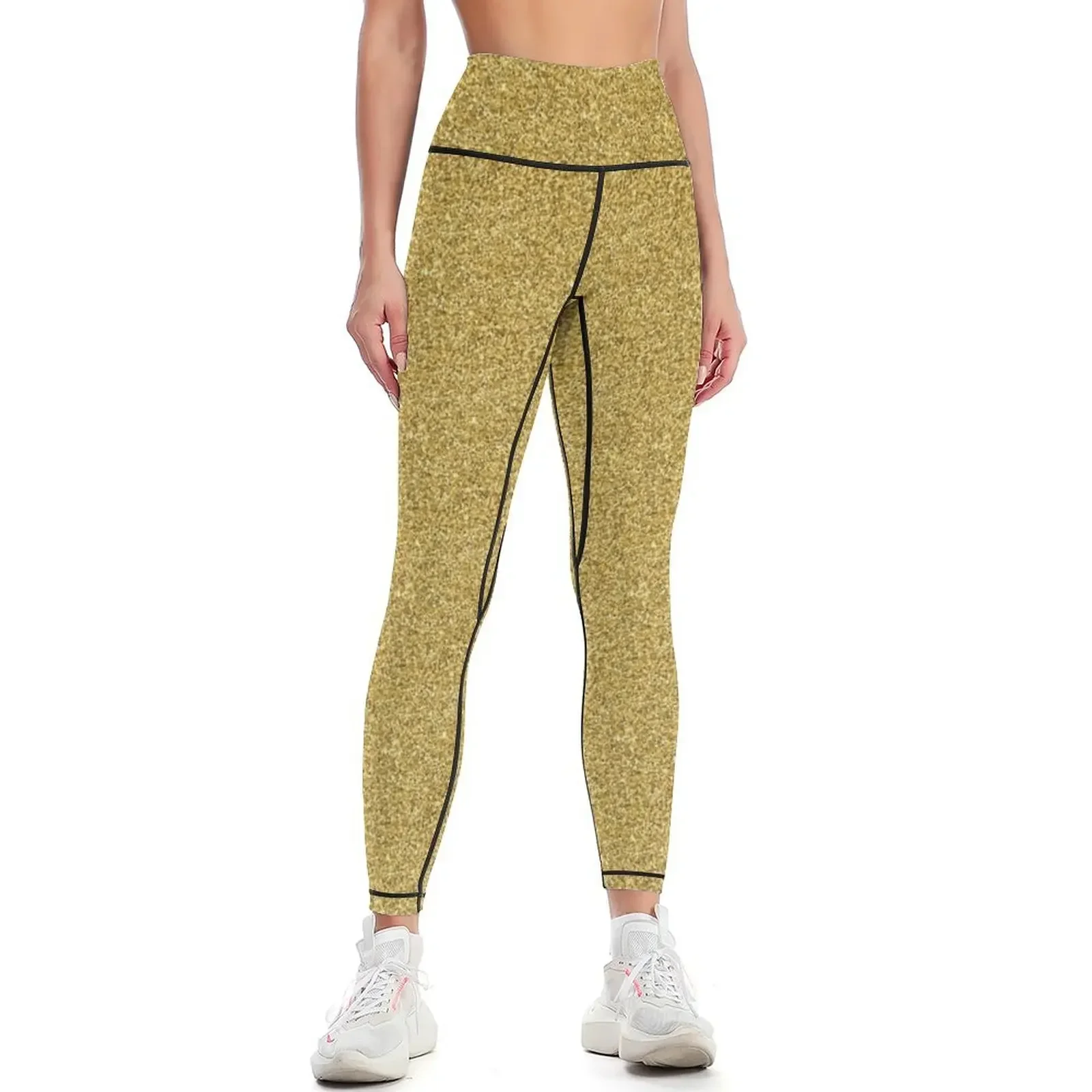 

Gold Glitter Pattern Leggings Women's pants flared sportswear woman gym 2025 Clothing fitness Womens Leggings