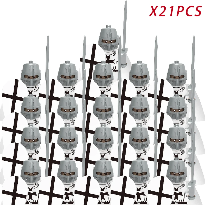 Medieval Age Castle Knights Spartan Warriors Crusader Roman Legion Infantry Cavalry Building Bricks Blocks knight figures toys