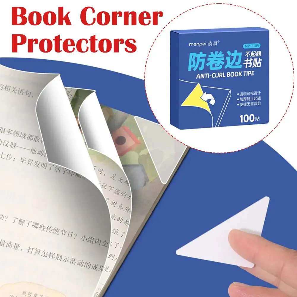 Book Anti Roll Edge Artifact Homework Notebook Students Use Anti Folding Corner Protectors To Protect The Book Cover 100pcs 2026