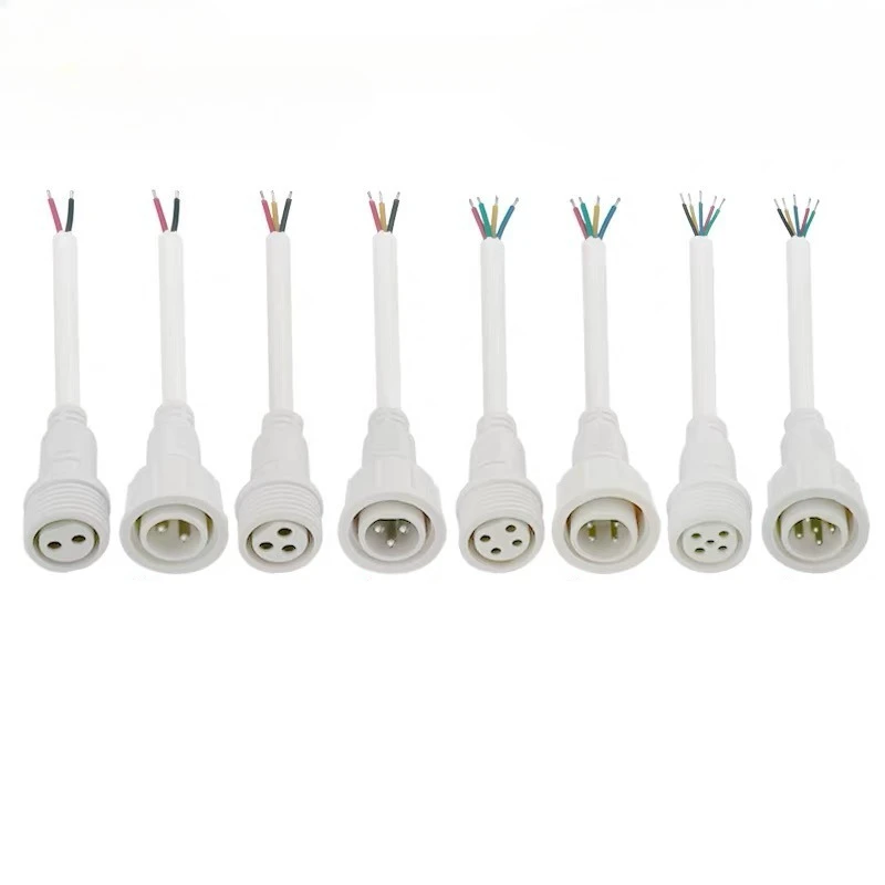 1 Juego IP67 impermeable 2/3/4/5 pines LED macho hembra Cable conector 20cm tira de luz LED conector de Cable