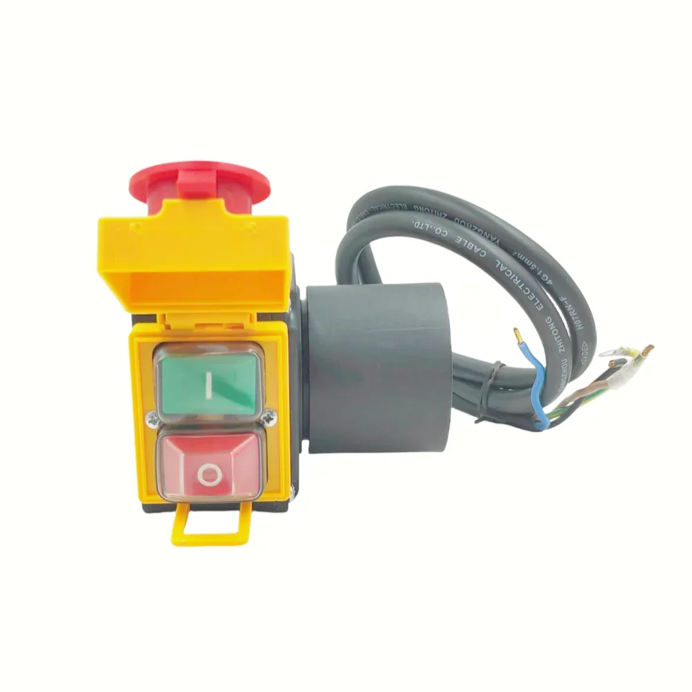 KOA7 250V 12A IP54 Wood Splitter Electromagnetic Button Switch Power Supply Splitter for Log Interlock Electrical Safety Device