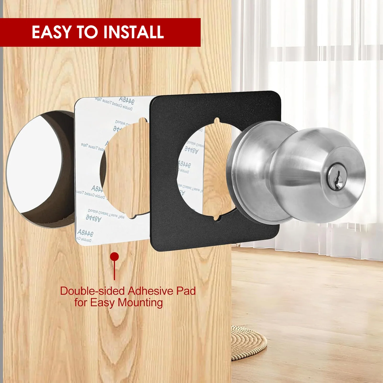 Home Door Lock Repair Backplate Durable Stainless Steel Material Plates Suitable for Front Door Locks