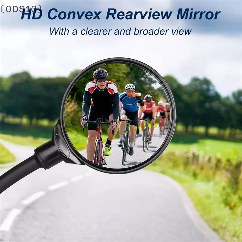 

〔ODS13〕2PCS 360 Adjustable Bicycle Rearview Mirror Long Arm Bendable for Mountain Road Bike Motorcycle