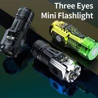 Mini LED Flashlight USB Rechargeable Multi-functional Flashlight Super Bright Portable Outdoor Camping Emergency Lighting