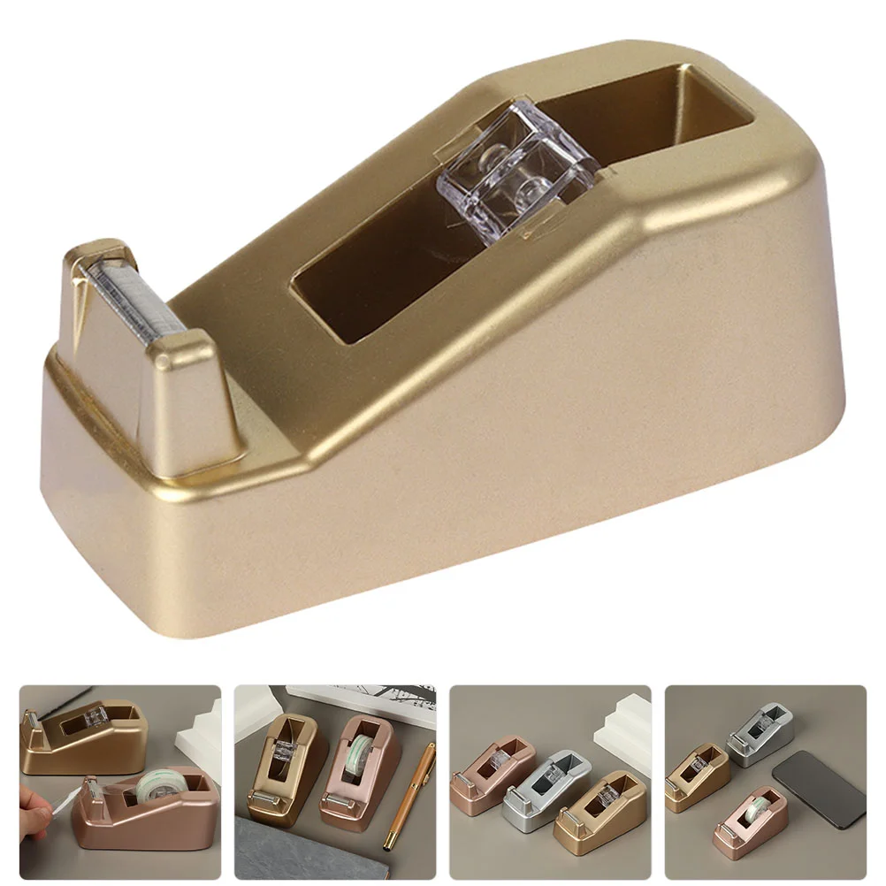 Stickers Tape Reusable Holder Office Dispenser Portable Golden Professional Daily Use