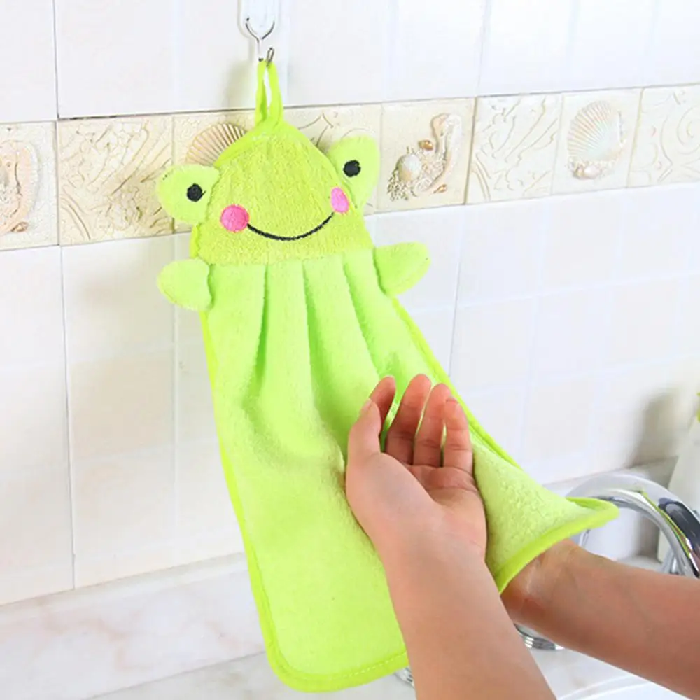 2/4/6PCS Baby Wipes Soft Kitchen Absorbent Rag Hanging Coral Fleece Cute Animal Shape Baby Bath Towel Luxurious Moderate