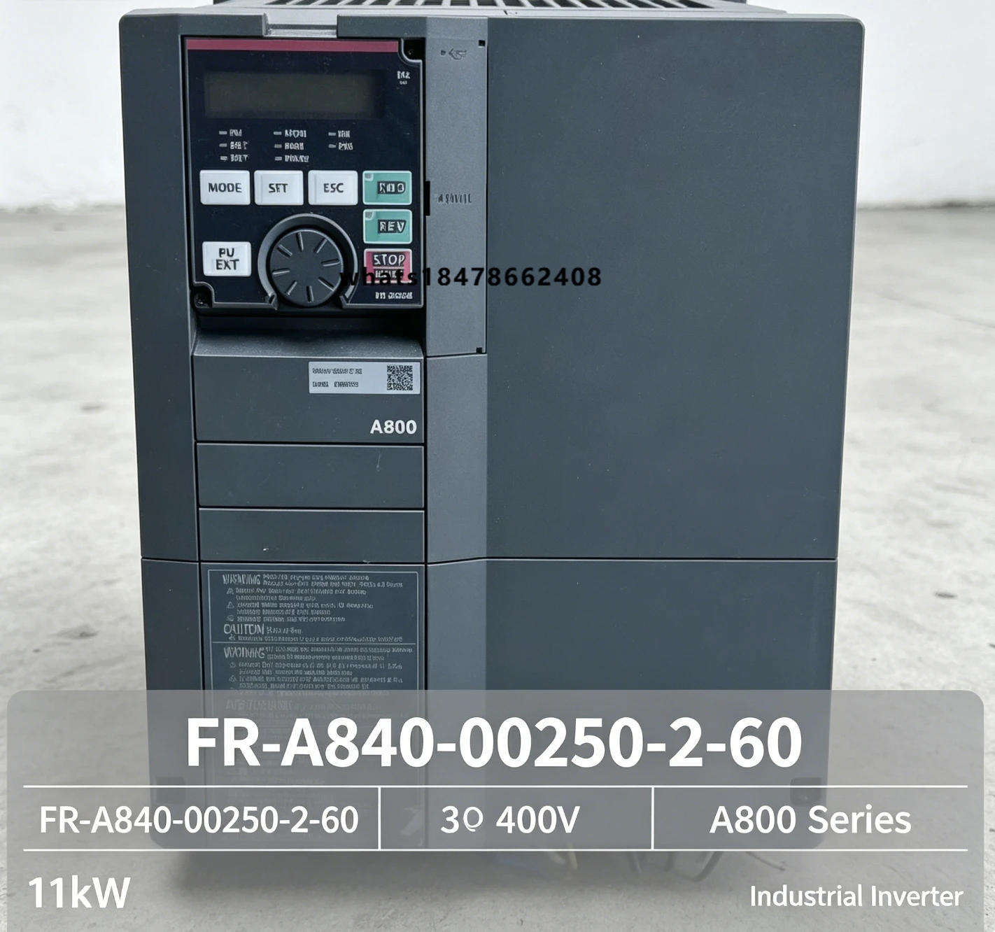 FR-A840-00250-2-60 AC Drive 17A 380V 3PH VFD 590Hz Vector Control STO Modbus RTU IP20 CE Motor
