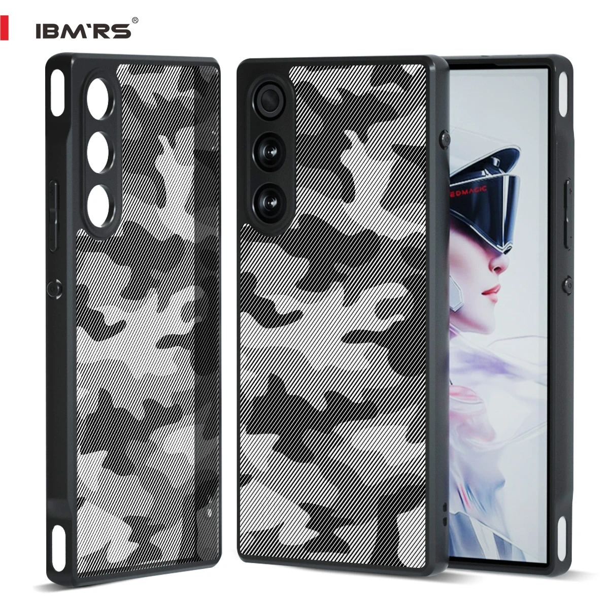 

for nubia RedMagic 10 Air Case Camo [Shockproof][Anti-Scratch] - IBMRS Military Matte Cover, Gaming Phone Protection