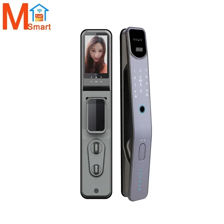 

3D Face Intelligent Recognition Home Automatic Tuya App Biometric ID Password Digital Fingerprint Smart Door Locks