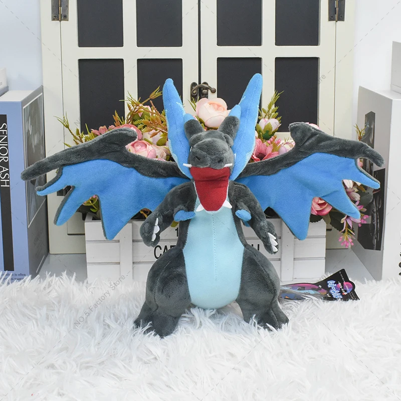 

10Pcs/lot Pokemon Mega Charizard X Plush Toy Blue Dragon Charizard High Quality Cartoon Stuffed Peluche Children Birthday Gift