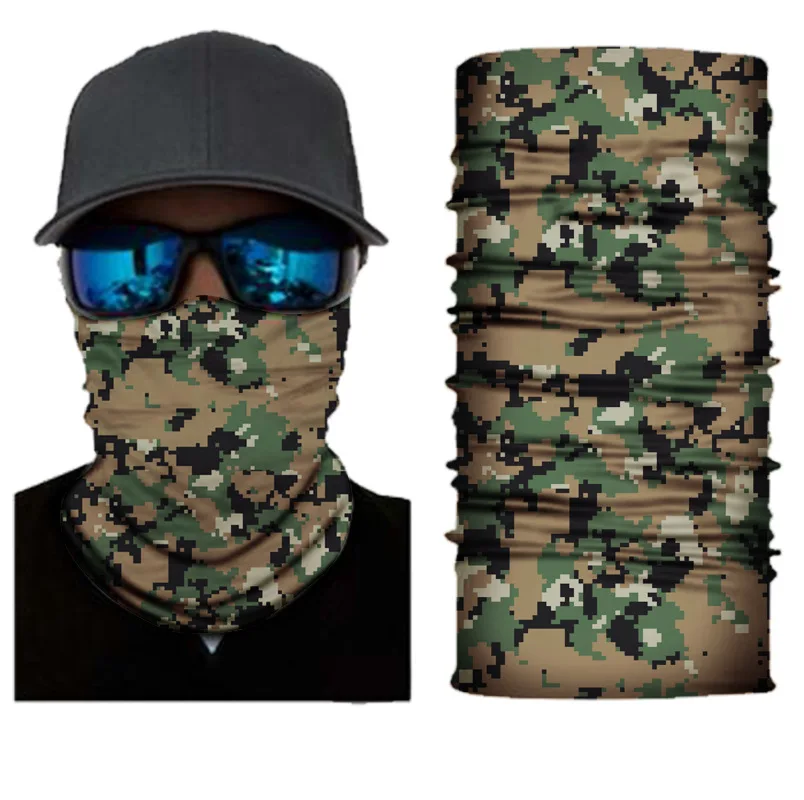 Bufanda deportiva de camuflaje para hombre y mujer, Bandana de camuflaje para ciclismo al aire libre, protección facial