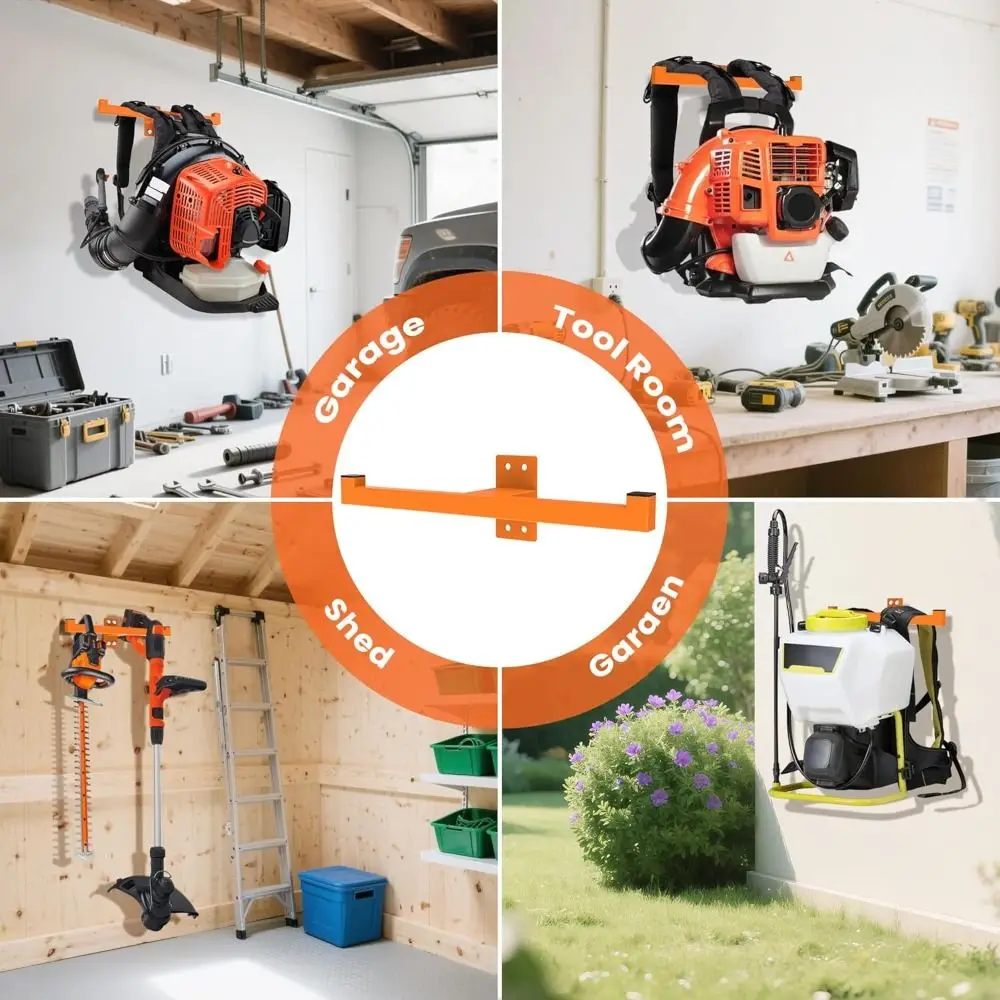 

Wall Mounts Backpack Leaf Blower Hanger Multi-functional Durable Blower Organizer Heavy Duty Backpack Sprayer Wall Mount