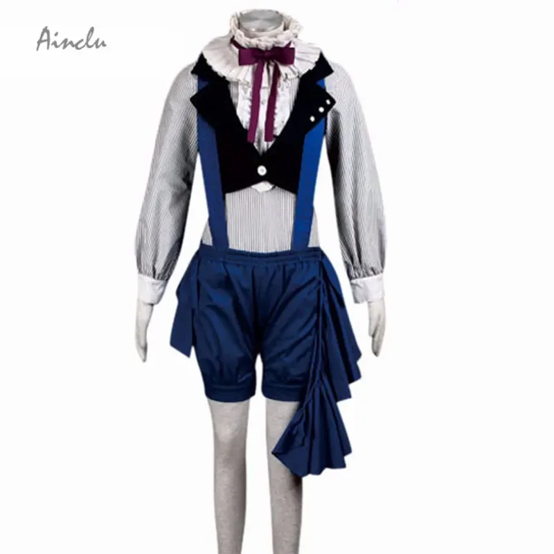 Ainclu Anime Closing Product Black Butler Ciel Phantomhive Cosplay Costume Royal Blue For Halloween