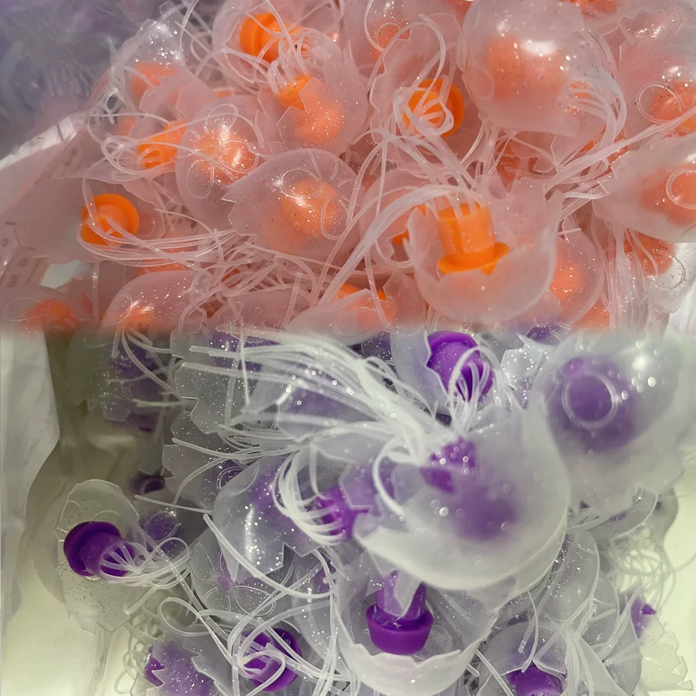 Aquarium Fish Discus - Glowing Artificial Jellyfish Ornament Silicone Fluorescent