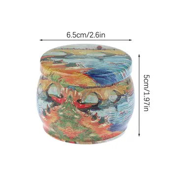 Vintage plechovka na svíčky, úložný box na cukrovinky a sušenky, dóza na suché koření, vhodná pro kutily, výrobu kosmetických mastí, vánoční... 10 nejlepší prodej plechovky na svíčky - №8