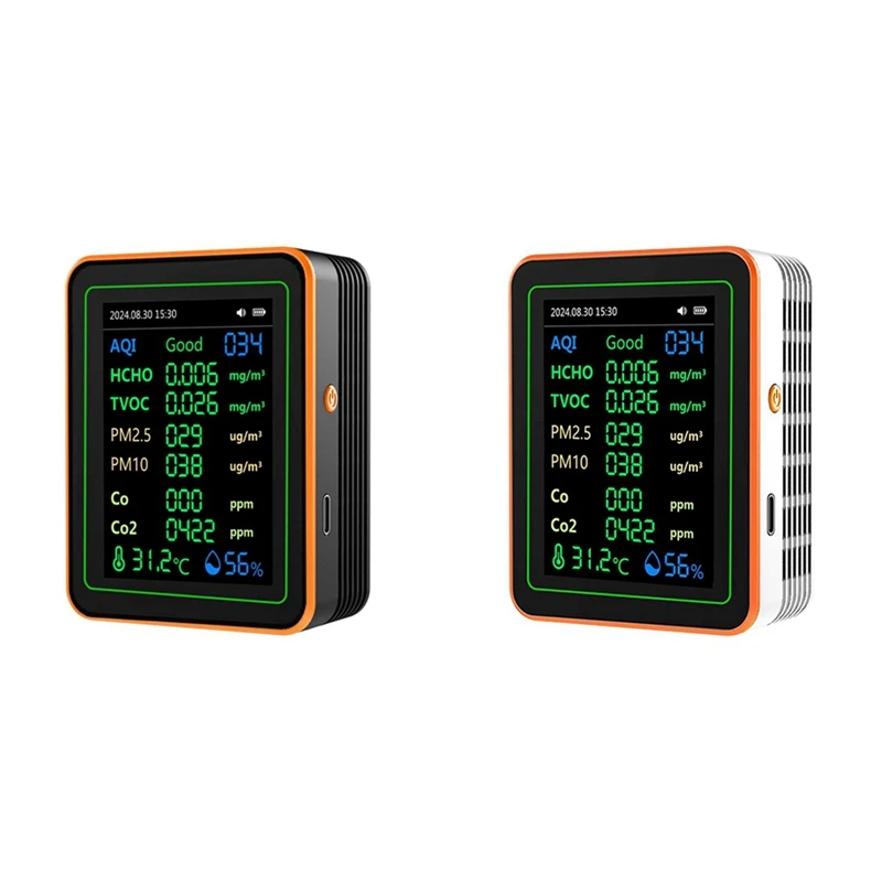 12 في 1 مراقبة جودة الهواء PM2.5 PM10 عداد الجسيمات مع إنذار كاشف ثاني أكسيد الكربون CO متر للمنزل والمكتب أو المدرسة