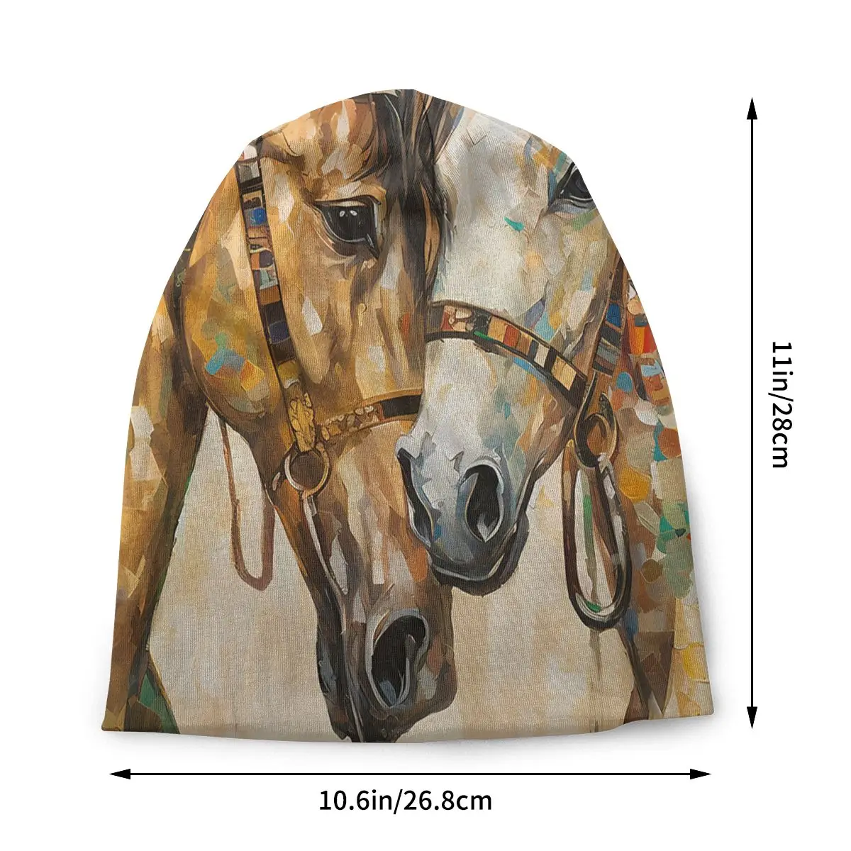 Equine Serenade A Klimt-inspired Equestrian Embrace Thin Bonnet Homme The Kiss By Gustav Klimt Movie Skullies Beanies Caps