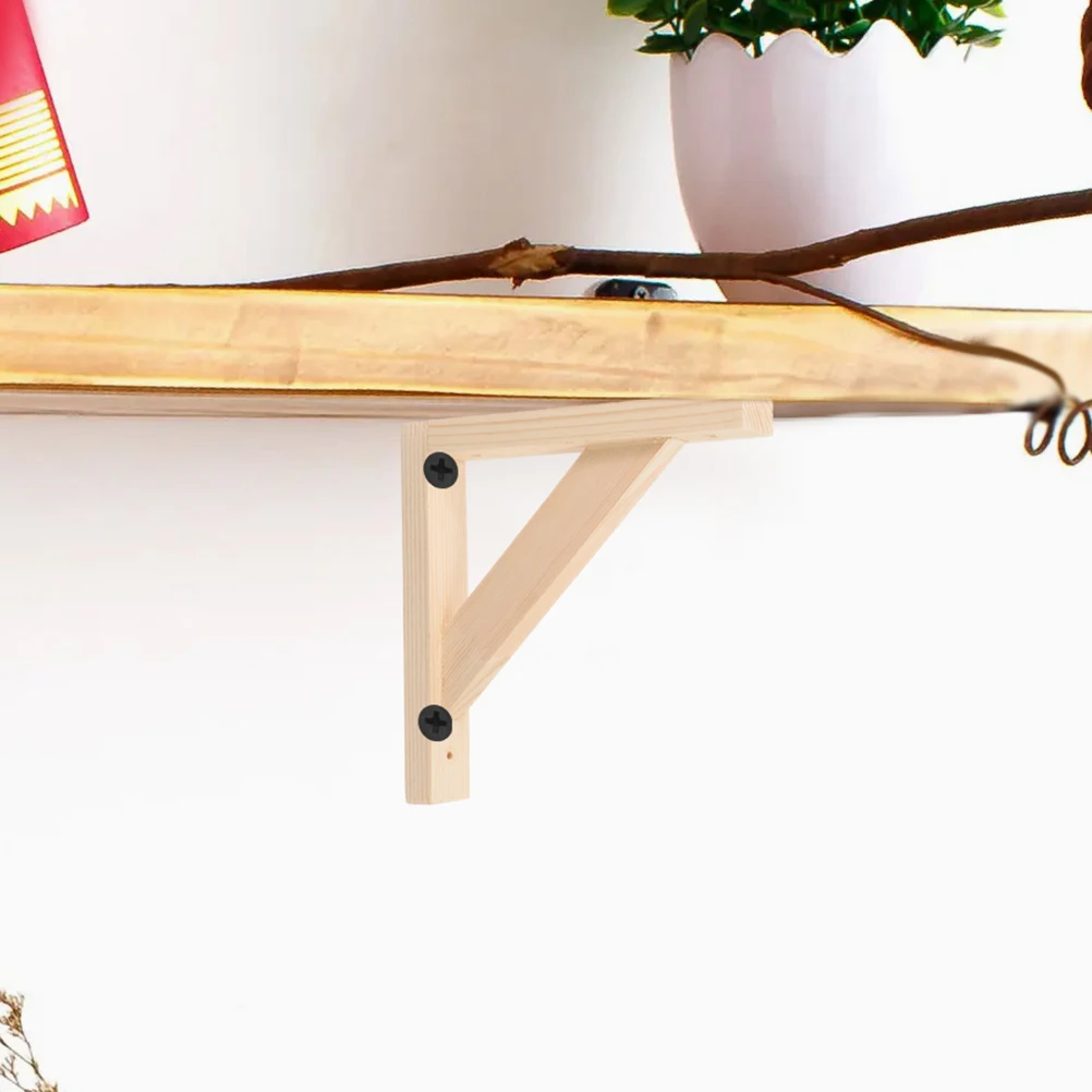 

2pcs Solid Triangle Brackets 15x15cm Heavy Duty Shelf Supports Wall Wood Shelf Brackets Mounting Home Garden Storage