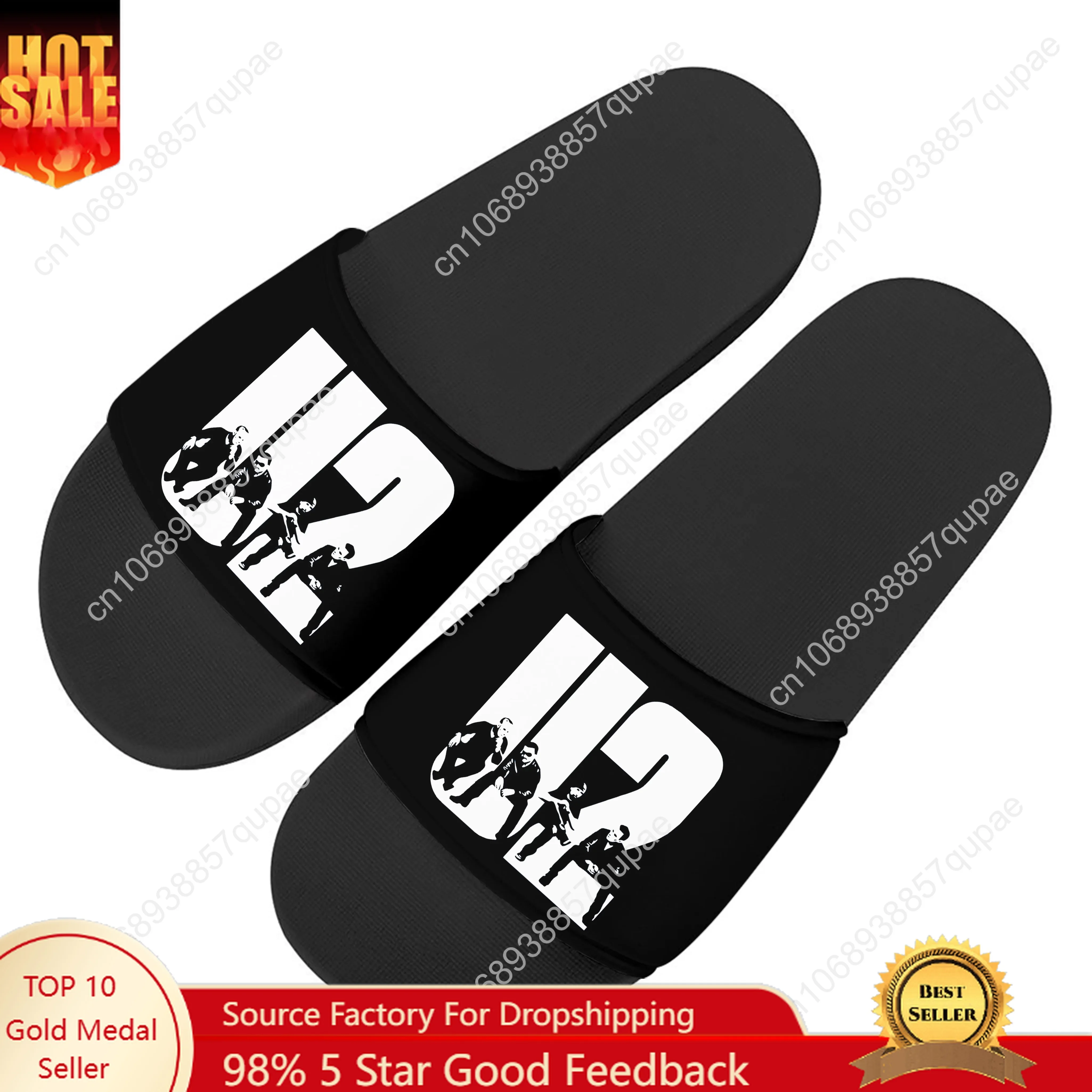 U2 Slippers Home Water Shoes Music Rock Band Star Men Women Teenagers Beach Pool Sandals High Quality Custom Summer Slipper
