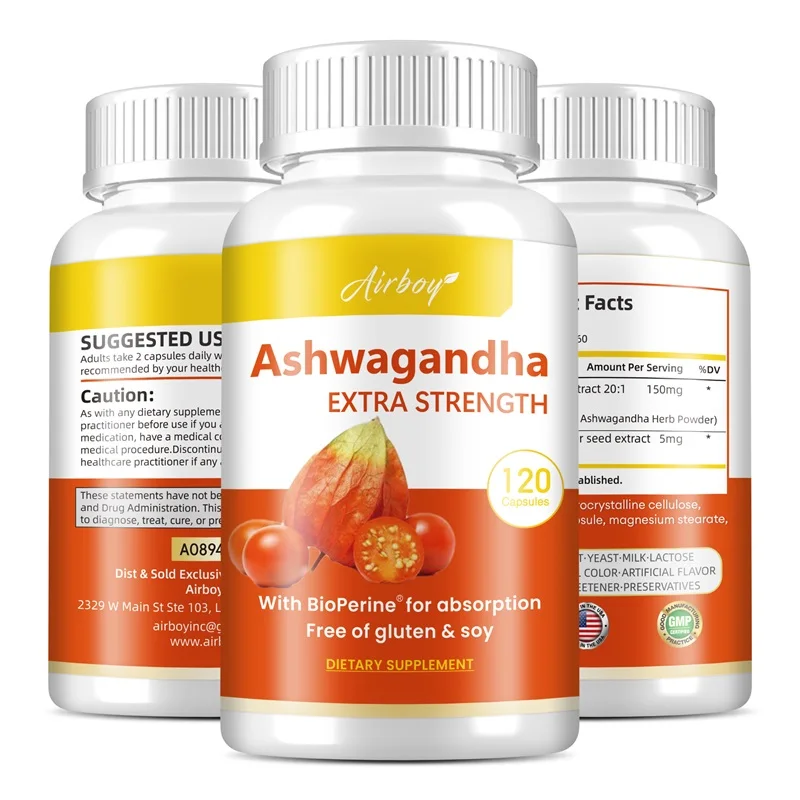 

Organic Ashwagandha Capsules - Release Stress and Enhance Mood, Boost Adrenaline Health, Support Immune Health
