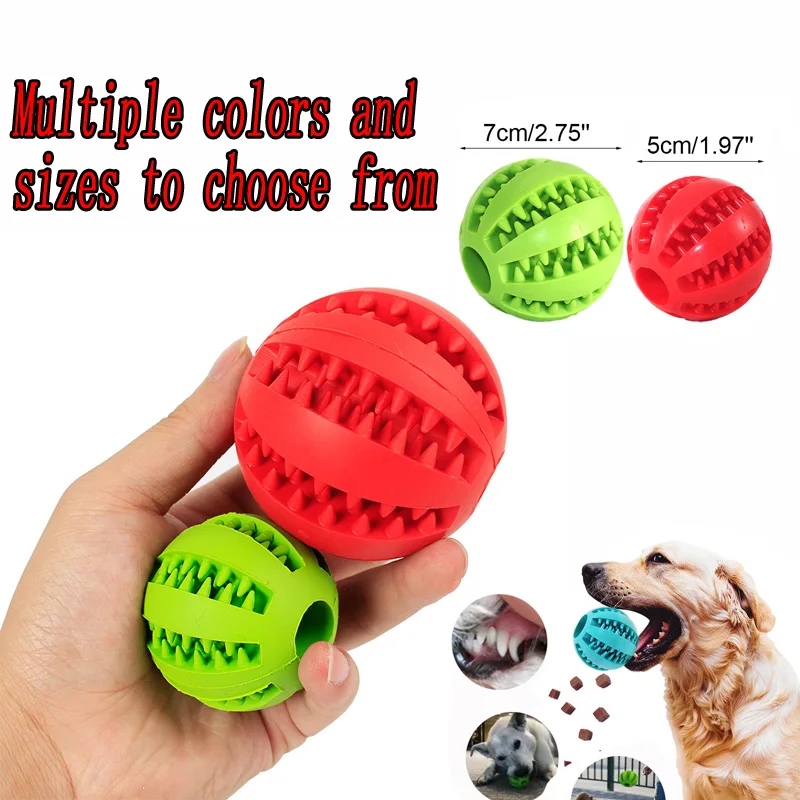 

Soft Pet Dog Toys Toy Funny Interactive Elasticity Ball Dog Chew Toy For Dog Tooth Clean Ball Food Extra-tough Rubber Ball Dog