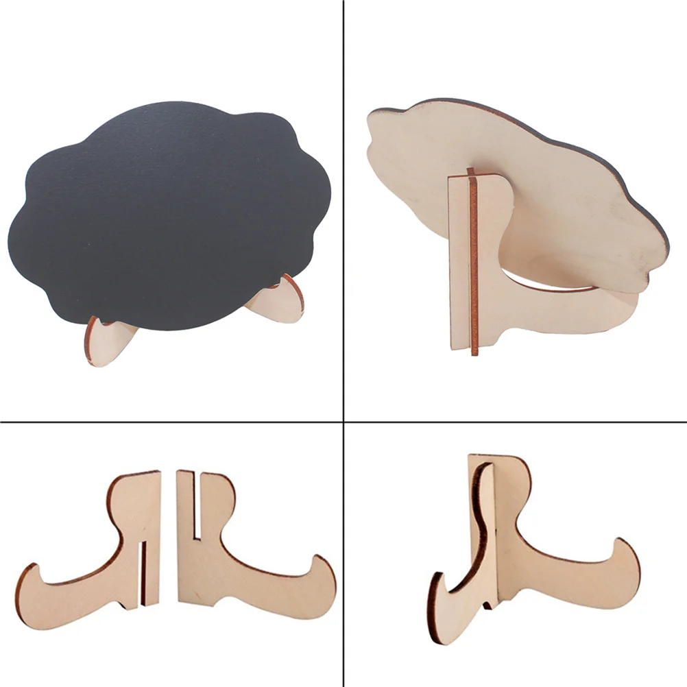 

10Pcs Mini Blackboard Foldable Stand Sturdy Thick Wood for Wedding Party Table Numbers Food Labels Chalkboard Display Board