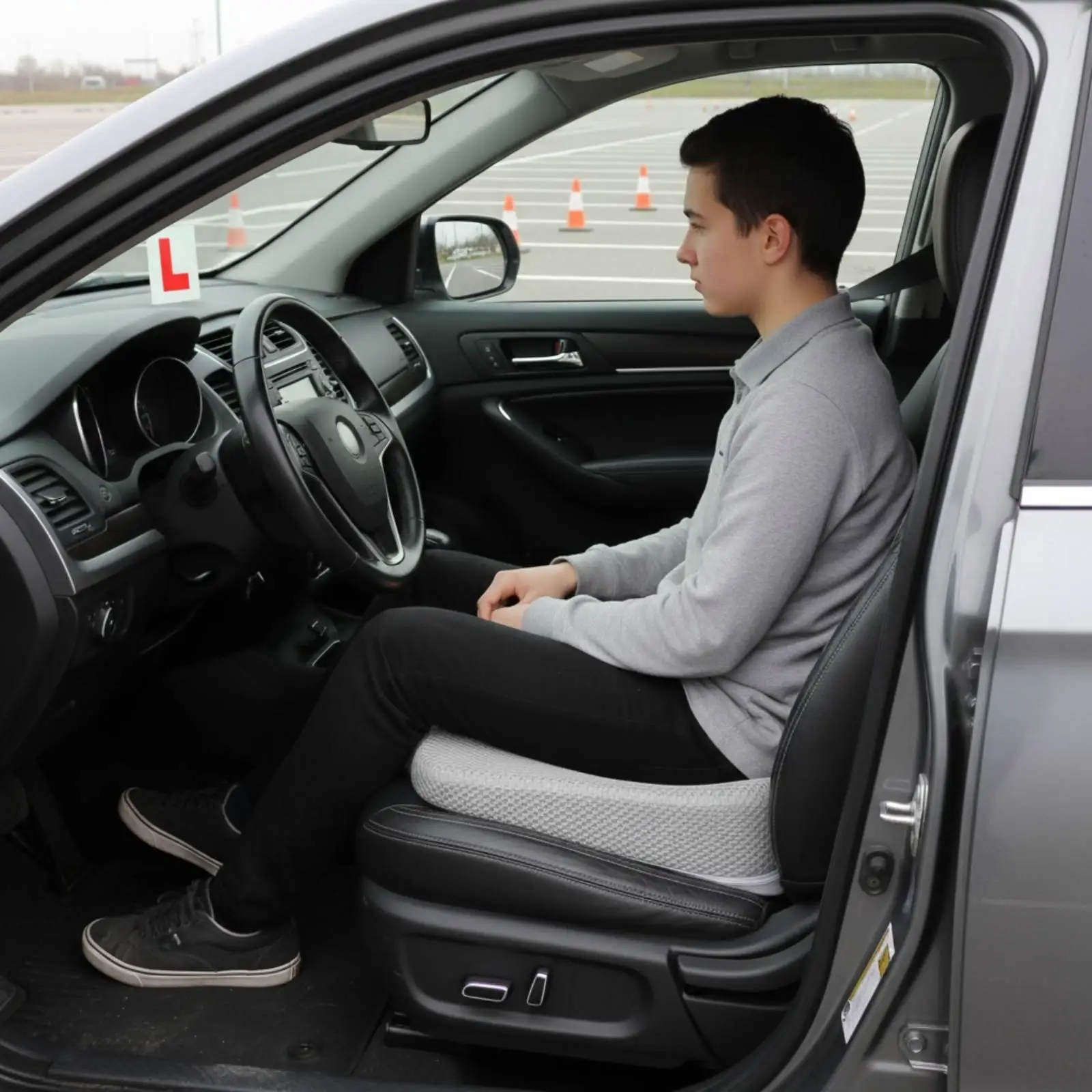 Car for seat Cushion Triangular Support Inclined for seat Gel Cushion for Car Driving Posture and Trainee Drivers