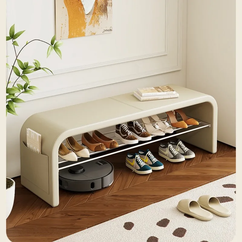 

Light luxury shoe changing stool for home use, shoe wearing stool, shoe cabinet, integrated bed end stool